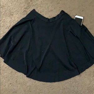 Black Skater Skirt with Pockets